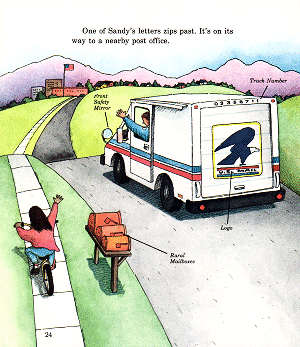 Postal Worker -- delivery truck