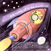 Rocket off to the moon