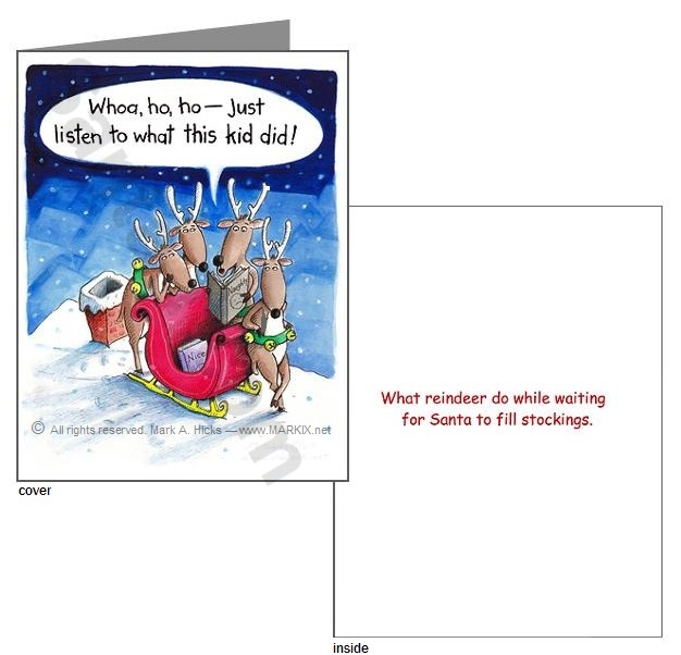 Reindeer Joke Christmas Card