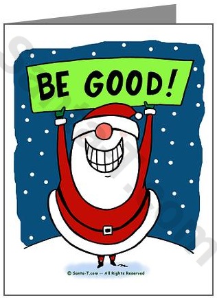 Be Good Santa Christmas Cards
