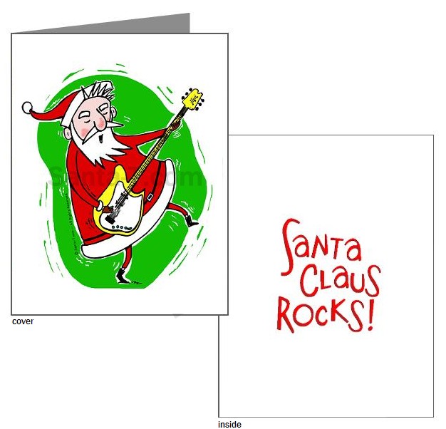 Santa Rocks!  Christmas Card