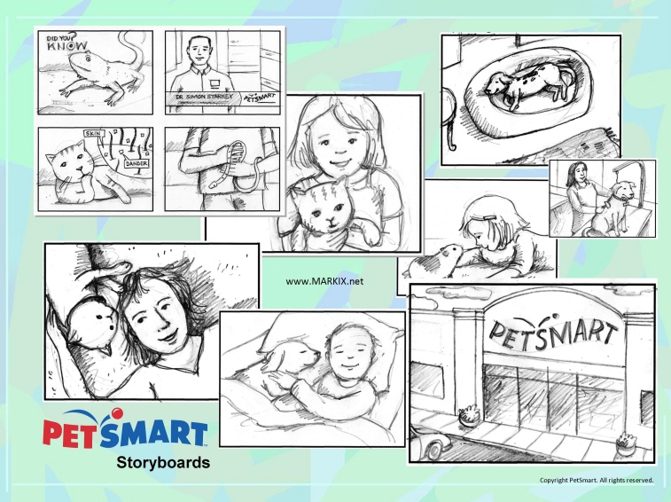 petsmart storyboard samples from Mark A. Hicks