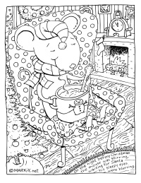 on the night before christmas coloring page link