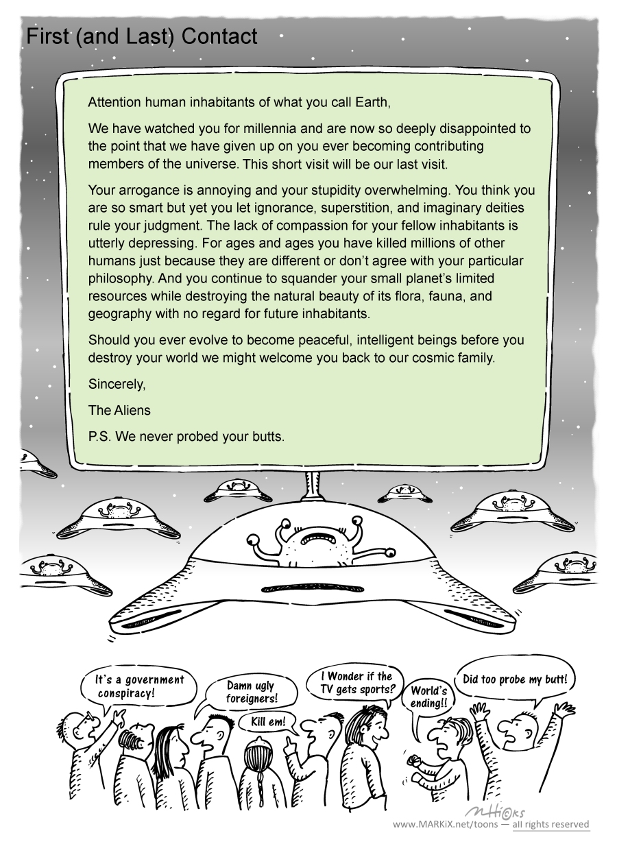 First Contact cartoon